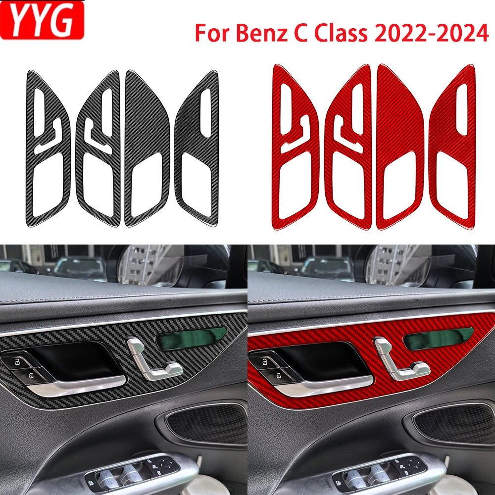 

For Benz C Class 2022 2023 2024 Carbon Fiber Seat Adjustment Button Panel Cover Car Interior Decoration Accessories Sticker