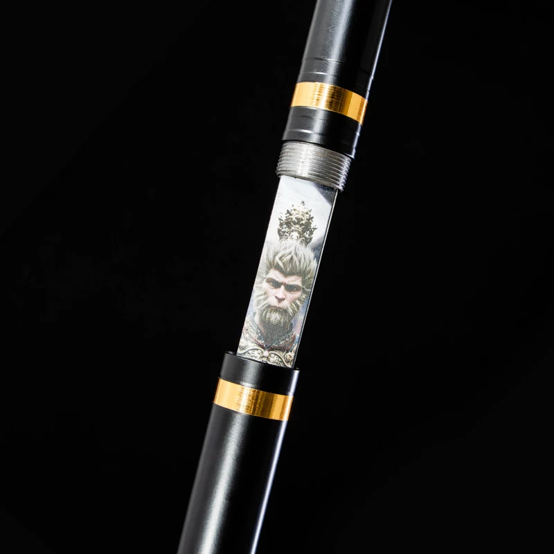 Black Wukong Manganese Steel Chinese Stick Sword, Detachable Splicing Straight Tang Jian, Real Full Size, Decorative Katana