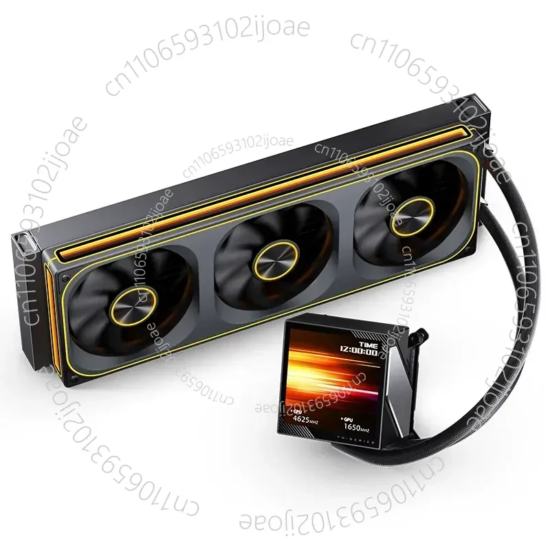 Screen Display Integrated Water-cooled Radiator TM-360A Three-piece ARGB Fan One-line Communication