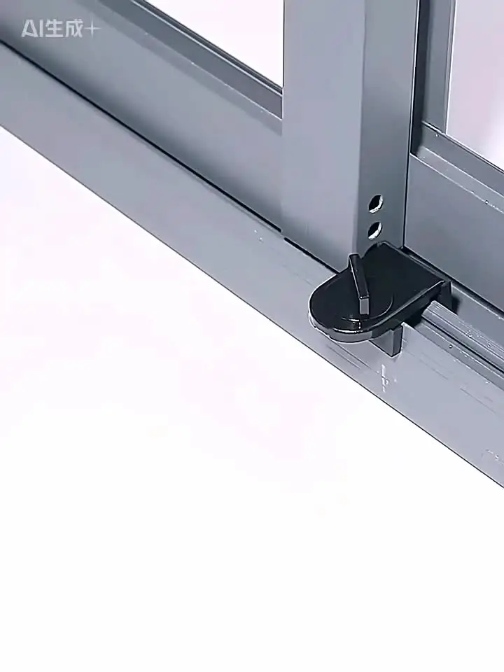 No-Drill Sliding Door Lock, Child Safety Lock for Sliding Windows, High-Rise Anti-Fall Limiter, Anti-Theft Safety Latch
