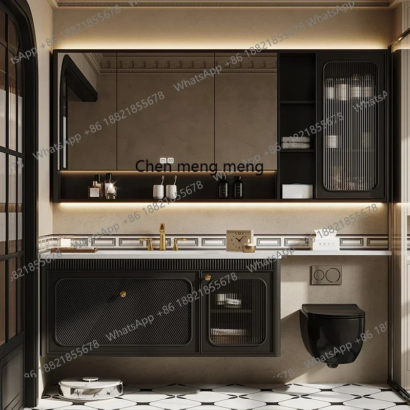 Rock slab hot bending bathroom cabinet combined toilet extension plate extended toilet washbasin cabinet