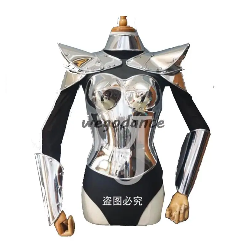 New Sexy Women Bar Performance Park Mirror Technology Armor Gogo Show Performance Clothing