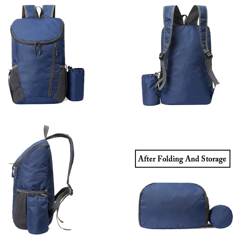 Faltbarer Rucksack für Frauen Männer Schultern Tasche große Kapazität Rucksack Outdoor-Reise Fahrt Wander feld Pack ultraleichten Rucksack