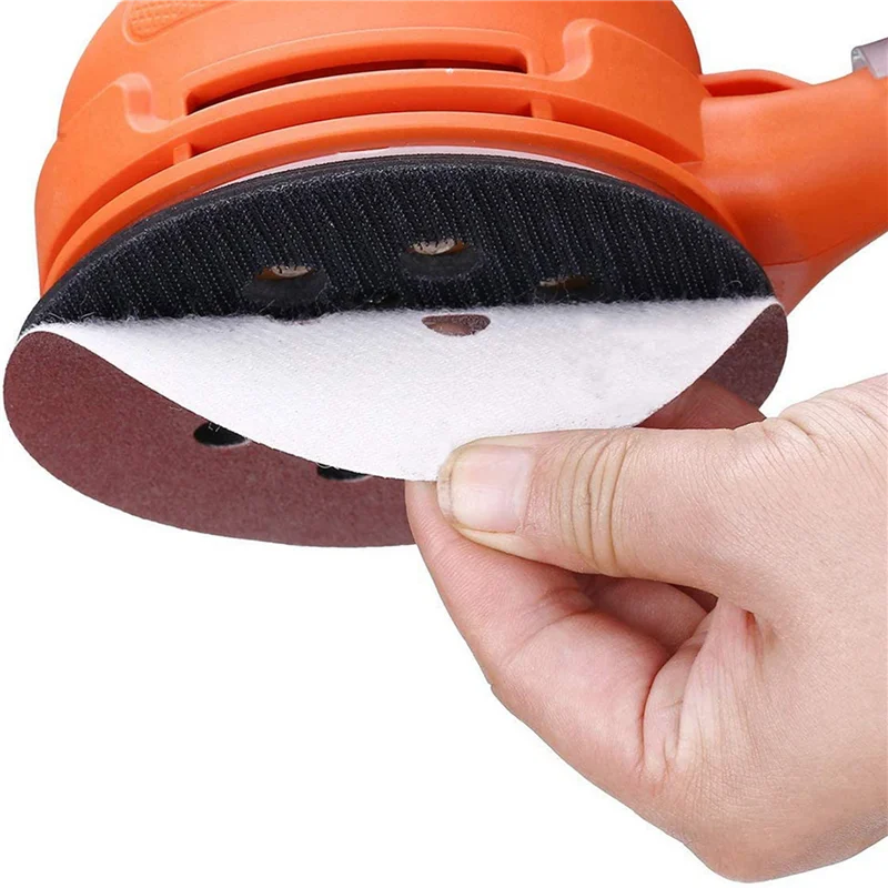 ABRW-2 Pezzi Tampone per levigatrice con gancio e anello da 5 pollici a 8 fori, Tampone per levigatrice di ricambio per DW421/K, DW423/K DW426