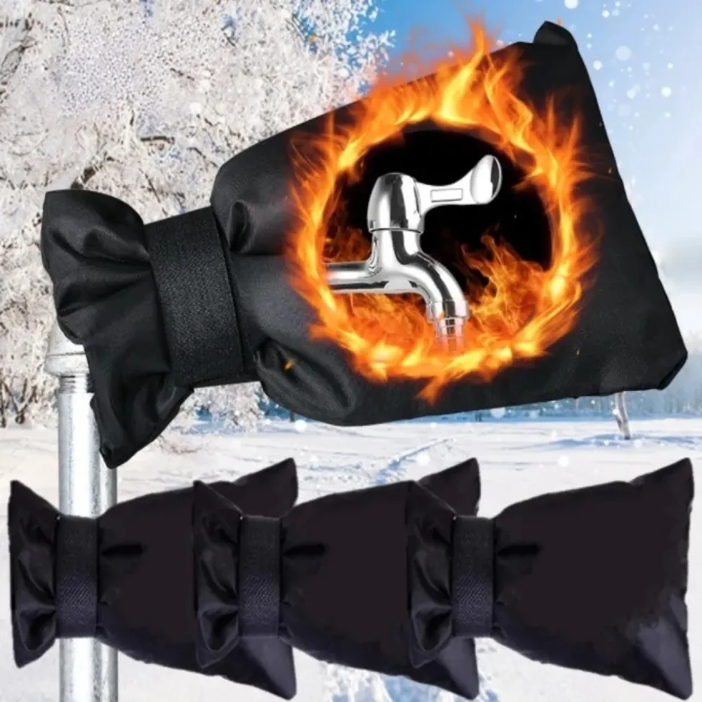 Outdoor Faucet Covers Polyester Faucet Cover Freeze Protection Insulation Waterproof Reusable Suitable for Various Garden Tap