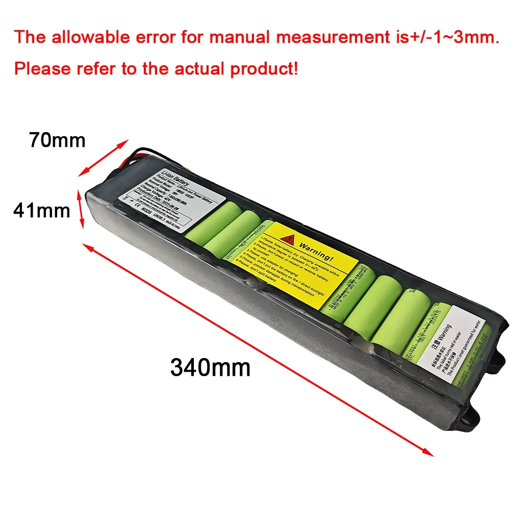 Per Xiaomi M365 Scooter elettrico 36V 7800mAh Batteria agli ioni di litio Protezione BMS integrata Gamma di lunga durata Senza comunica