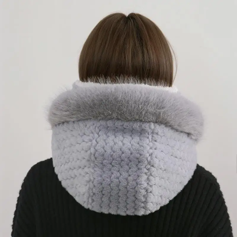 Einfache einfarbige Radfahren winddichte Kappe verdickte Halswärmer Gehörschutz Mütze warm halten winddichte Wintermütze Schal Set