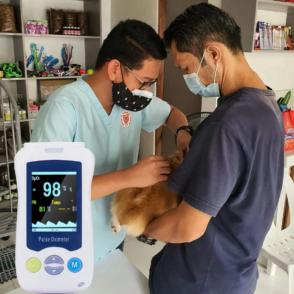 Haustier-Pulsoximeter mit digitalen Parametern, klein und tragbar, geeignet für Tierkliniken