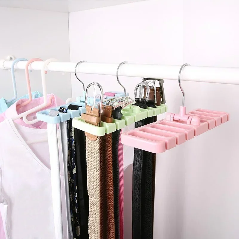 Multifuction Storage Rack Tie Belt Organizer Rotating Ties Hanger Holder Closet Organization Wardrobe Finishing Rack Space Saver