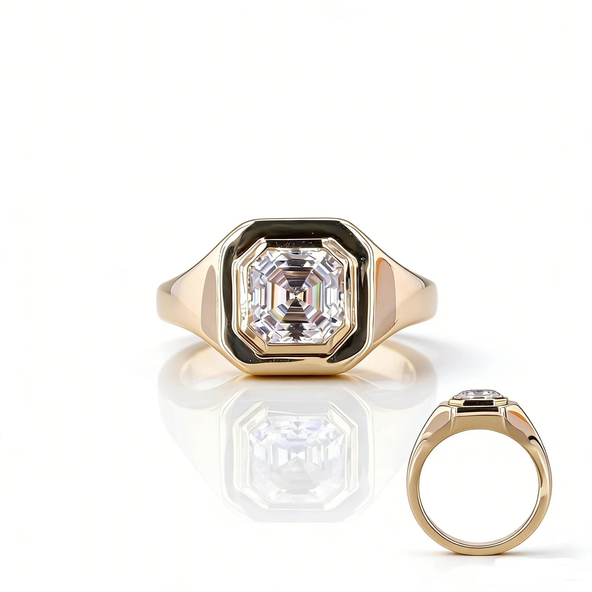 클래식 화이트 지르콘 테일 링 14K 로즈 골드 빈티지 - Lab Grown Diamond Ring 14K Gold 리뷰 및 가격
