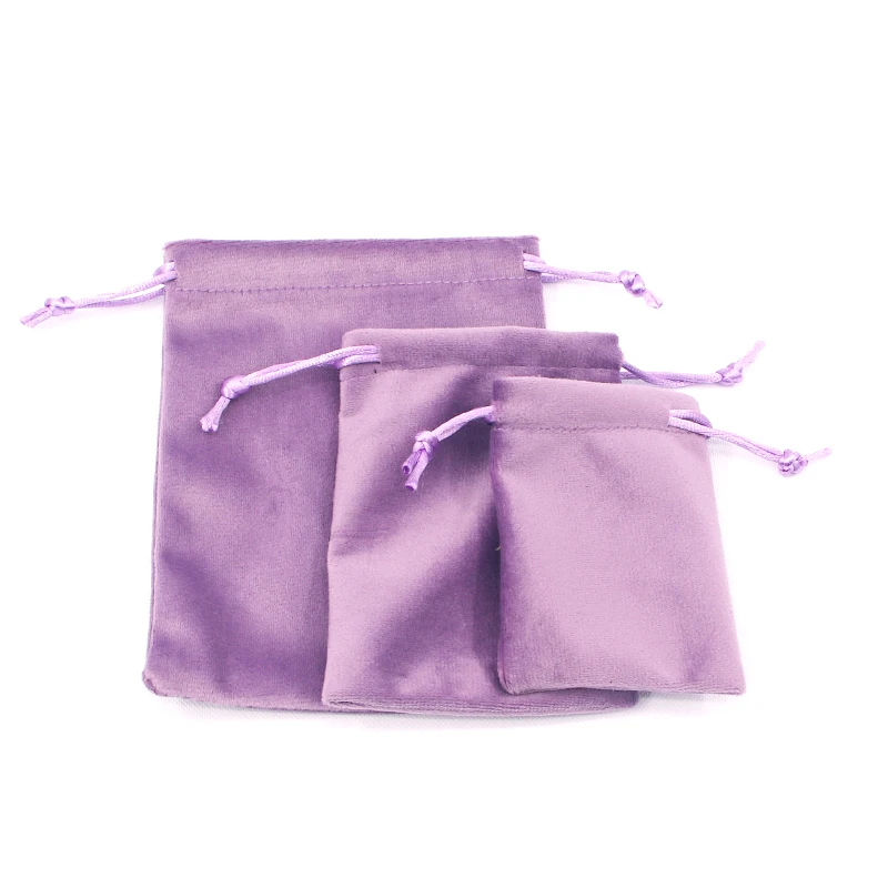 5Pcs/Lot 7x9 9x12 12x15cm Soft Velvet Bags Small Bracelets Jewelry Packaging Bags Drawstrings Gift Bag Pouches Can Custom