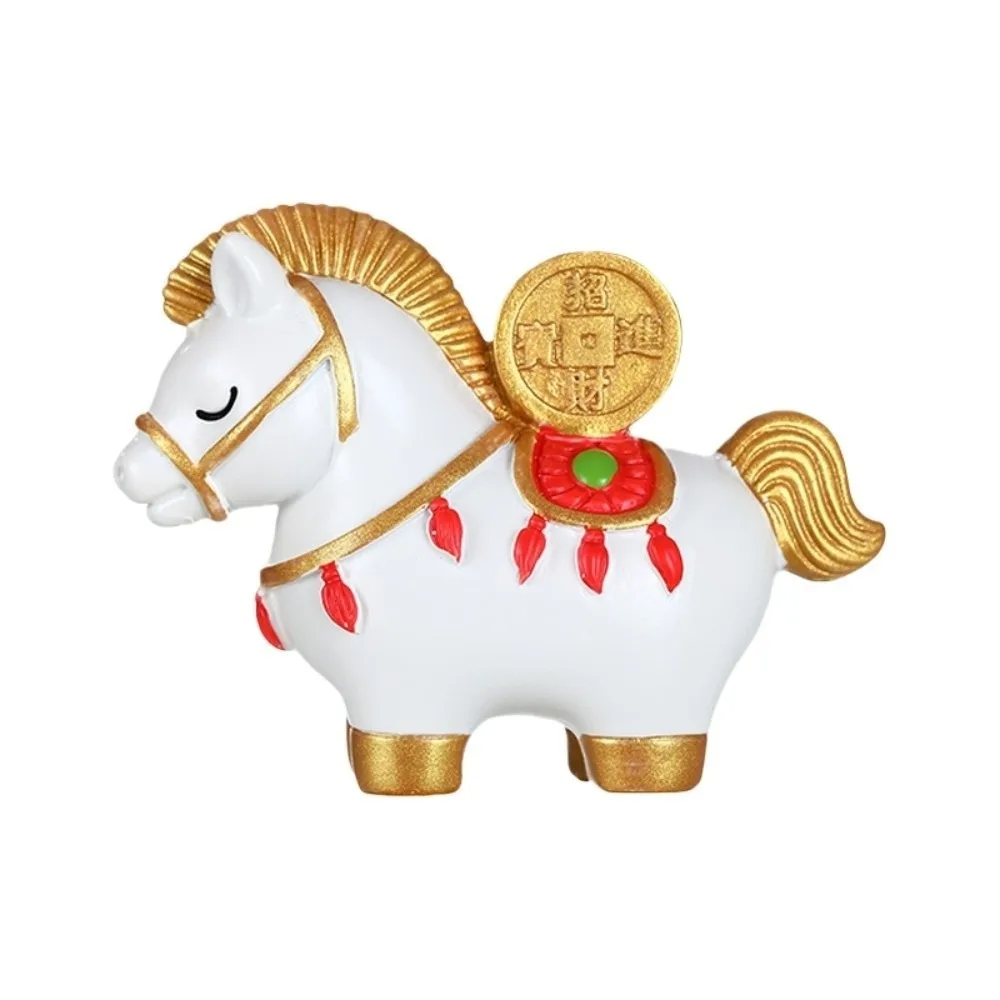 

Resin Horse Figurine Chinese Style Horse Mascot Horse Miniature Good Luck Desktop Ornament Zodiac Horse Ornaments Cabinet