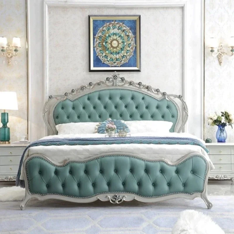 

Wooden Frame Double Bed Nordic Pretty Unique King Size Simple Double Bed Support Modern Letto Matrimoniale Bedroom Furniture