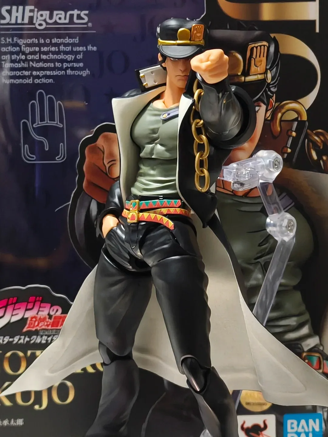 

Bandai Shf Jotaro Kujo Jojo S Bizarre Adventure Articulated Collectible Action Figure Model For Anime Fans Collection Display