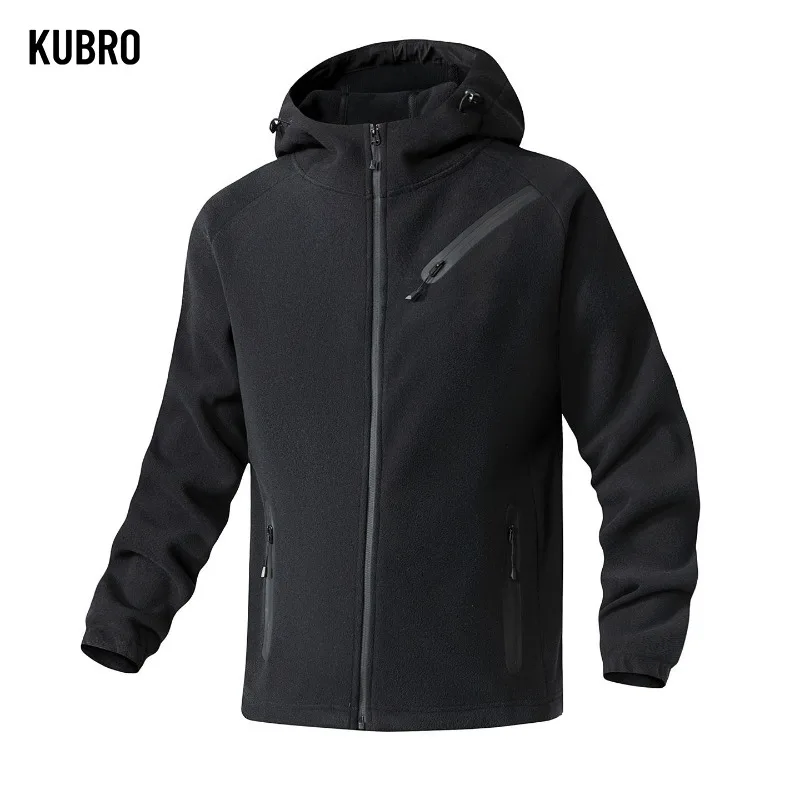 

Autumn Winter Fleece Thermal Jackets Men Warm Windproof Thick Hooded Cardigan Mens Outerwear Casual Cotton Padded Jacket Outdoor