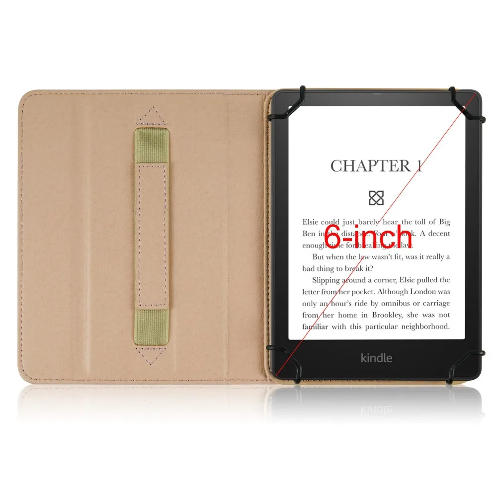 Universal For 6' Inch EBook Case For Bigme B6 MeeBook M6 M6C Case 6 Inch Case Degree Rotating Elastic Band Close Handheld Cover