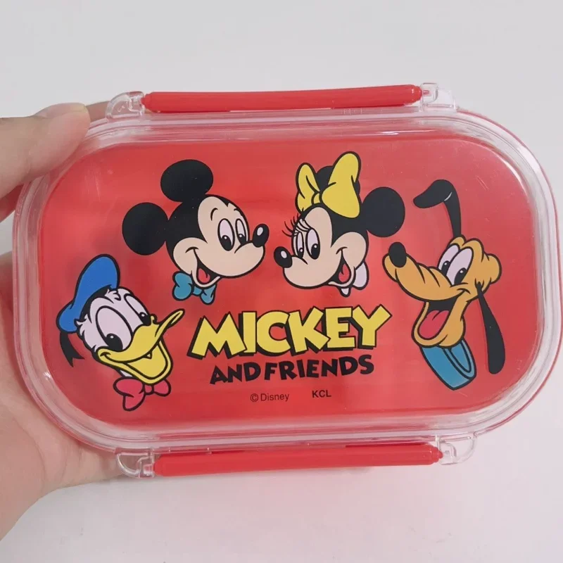 Disney Mickey Children\'s Bento Tableware Cartoon Lunch Box Drink Cup Spoon Fork Snack Containers Salad Cup Kitchen Supplies Gift