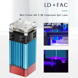 40W Blue Laser Module Head 450nm 5500mw For CNC 3018 1610 3020 Engraving Machine Metal Wood PVC Leather Cutting