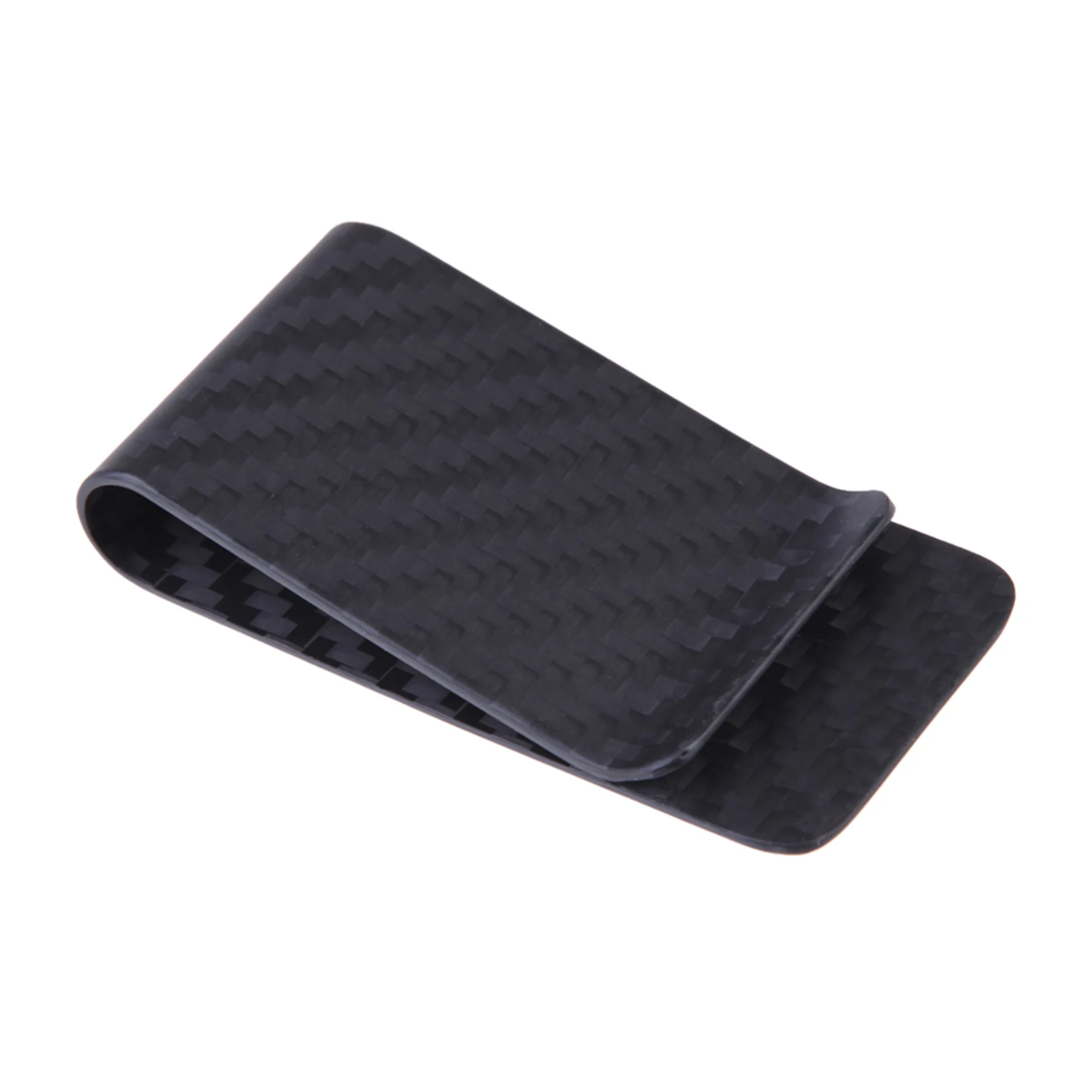 Real Carbon Fiber Money Clip Business Card Credit Card Cash Wallet Polished and Matte for Options