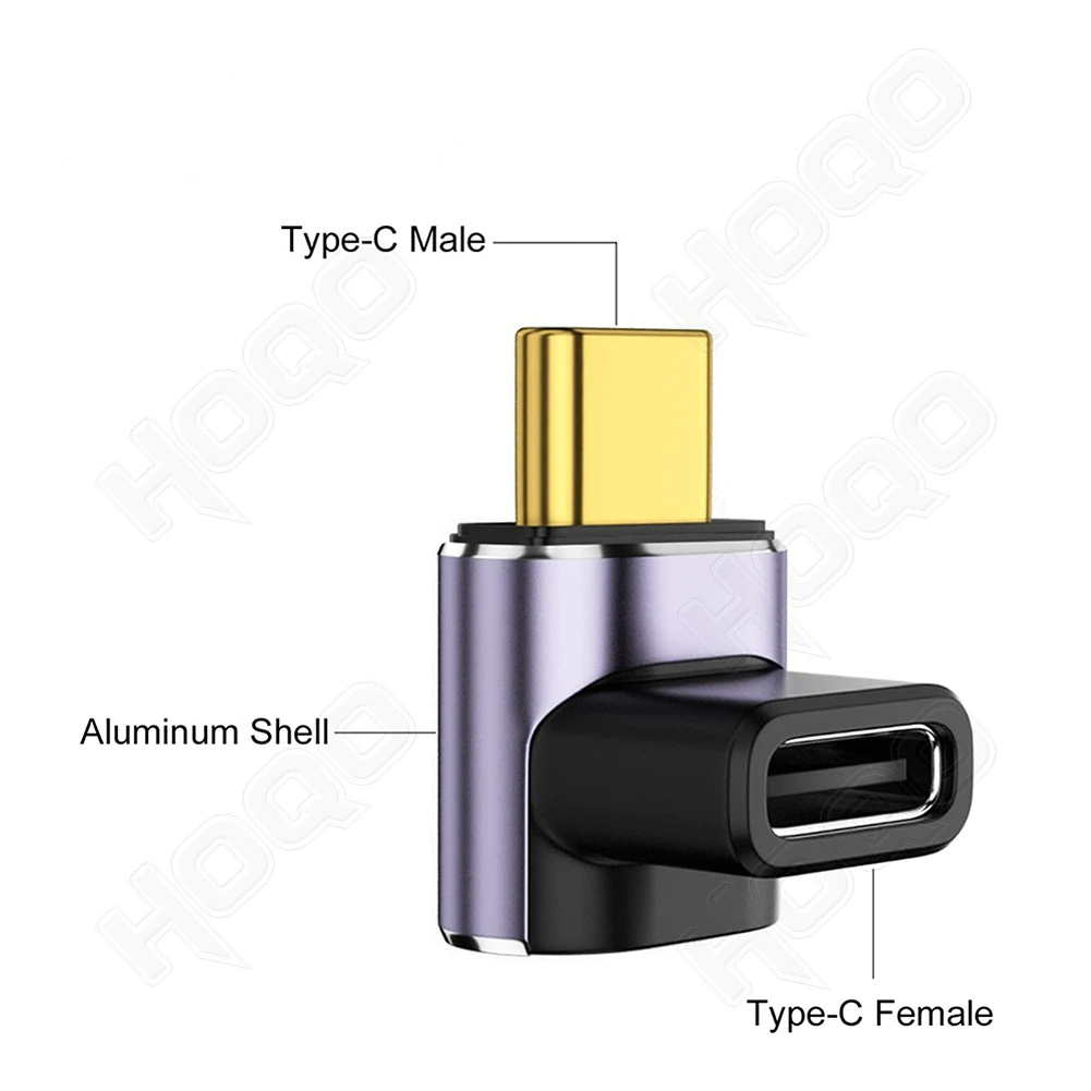 Адаптер USB C, 40 Гбит/с, 90 градусов, USB Type-C