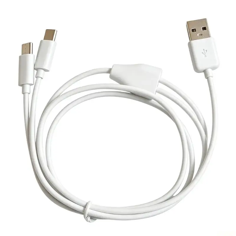 B03F 2 in 1 USB C Charging Cable With 24AWG Copper Wire PVC Coating For Fast And Reliable Charging Of Phones And Tablets
