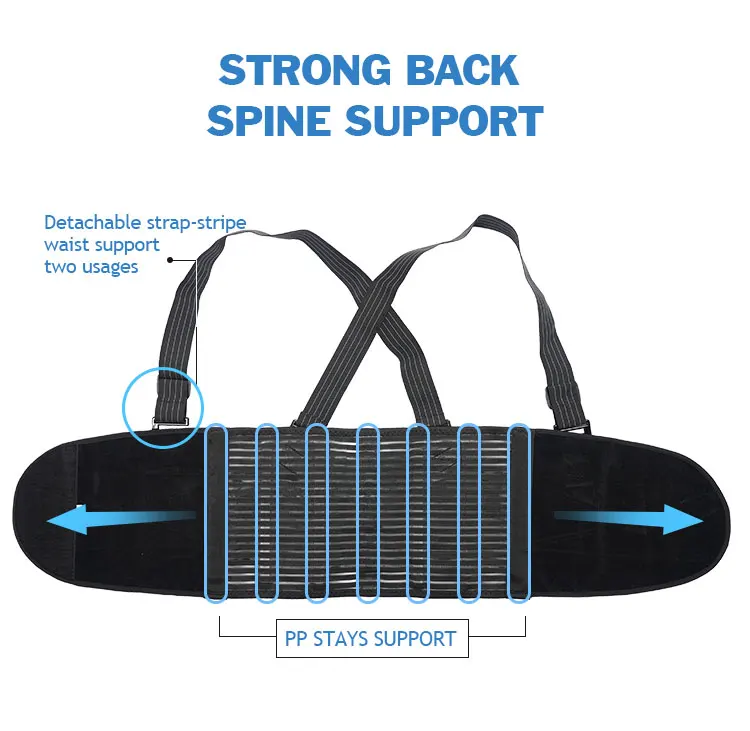 7 يبقى مزدوجة سحب المضادة للانزلاق حزام داعم للفقرات القطنية أسفل الظهر لتخفيف الآلام قابل للتعديل دعم الظهر هدفين لعرق النسا الجنف