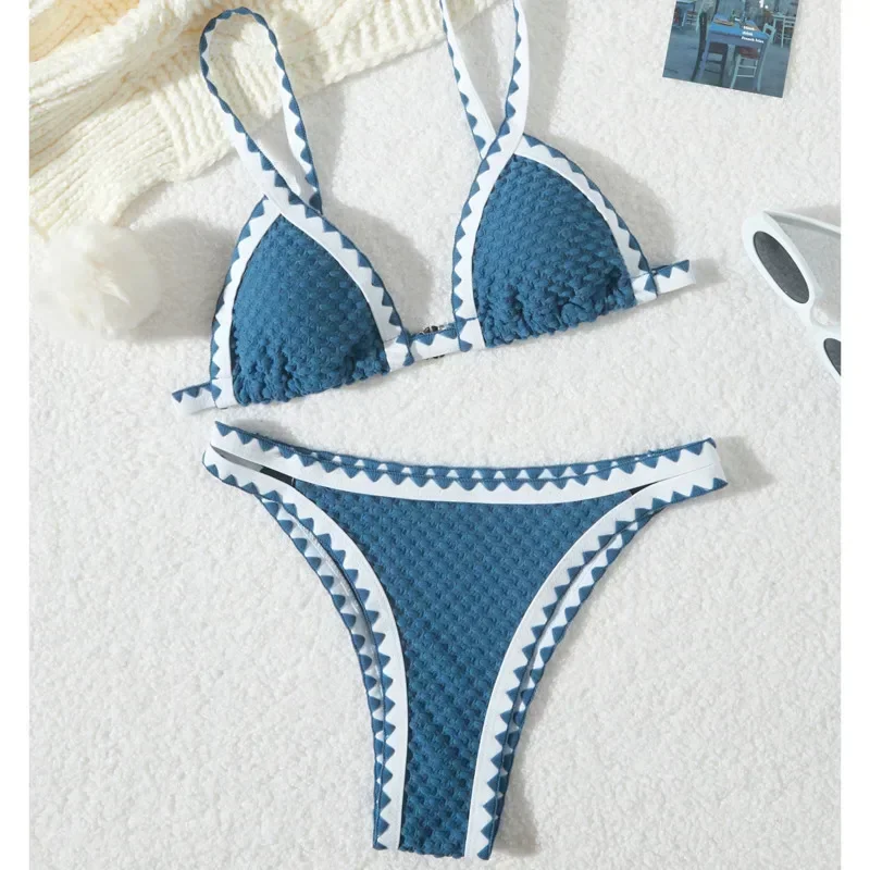 Sexy Bordered Bikinis 2025 Swimsuits Women's Swimwear Push Up Beach Swimming Wear Bathing Suits Brazilian Bikini Set Pool Bather