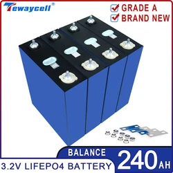 3.2V 240Ah nuovissimo pacco batteria ricaricabile Lifepo4 grado A cella prismatica al litio ferro fosfato per auto solare EU US TAX Free