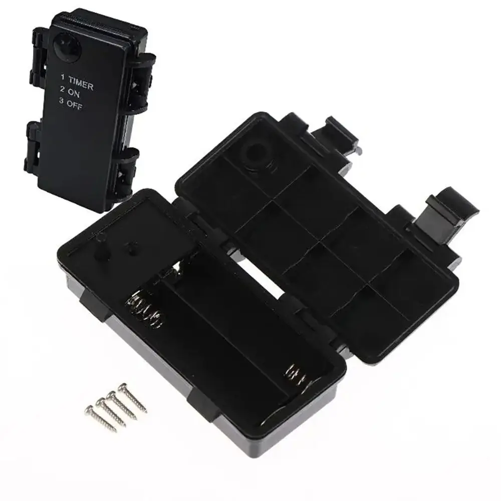 1Pcs New 3V No.5 AA Battery Holder with Timing Function 2 Sections Battery Cartridge Waterproof Dustproof Timer Switch