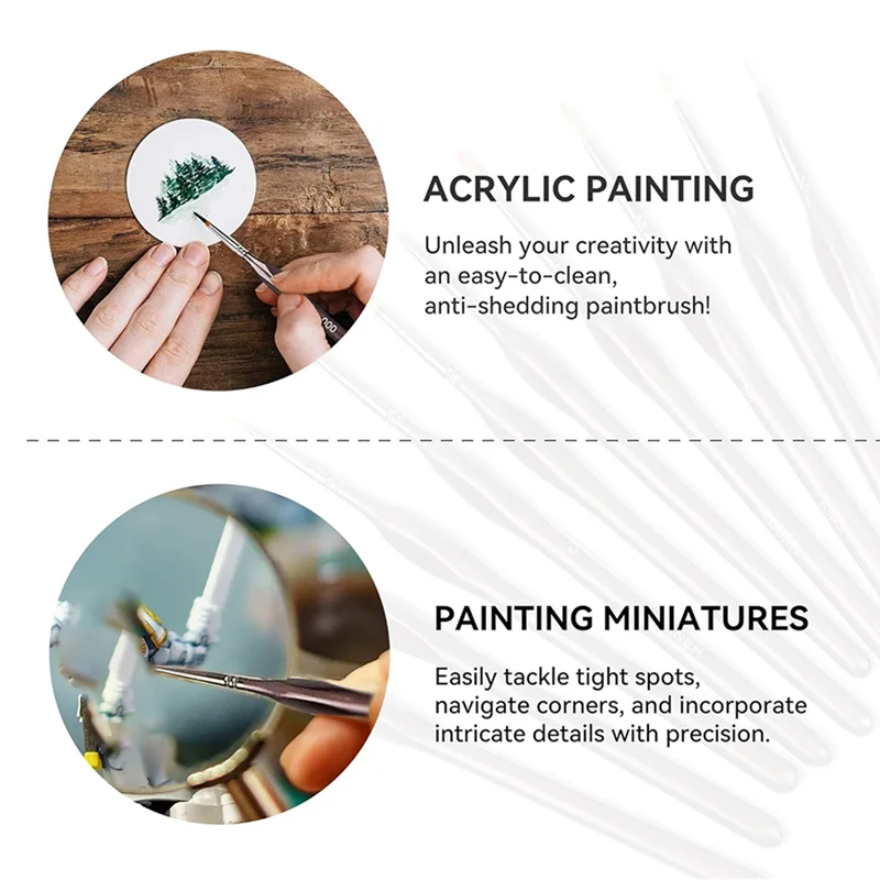 

AC23-Набор кистей для рисования, 15 шт. Маленькие профессиональные миниатюрные кисти для рисования, кисти для рисования, кисть для деталей художника