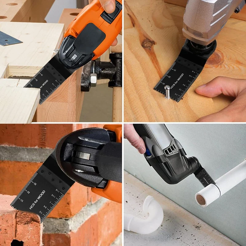Multitool Blades,10Pcs Oscillating Saw Blades,Professional Wood Metal Multi Tool Blade Universal Quick Release Saw Blade
