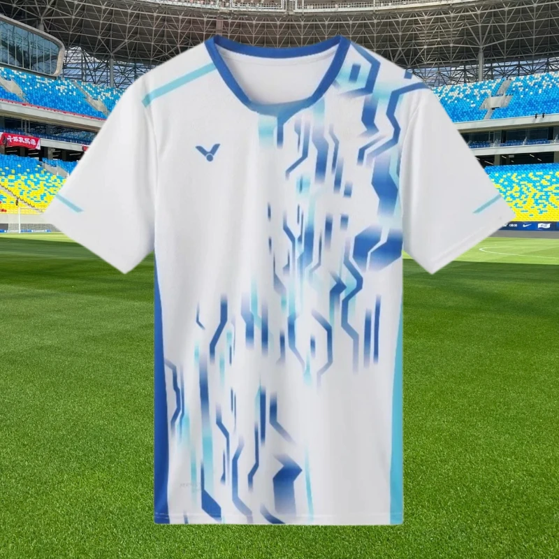 

Victor- Men's and Women's Badminton Shirts, Short-sleeved Shirts with Running Shorts, Summer Sports Training, Quick-drying, 2025