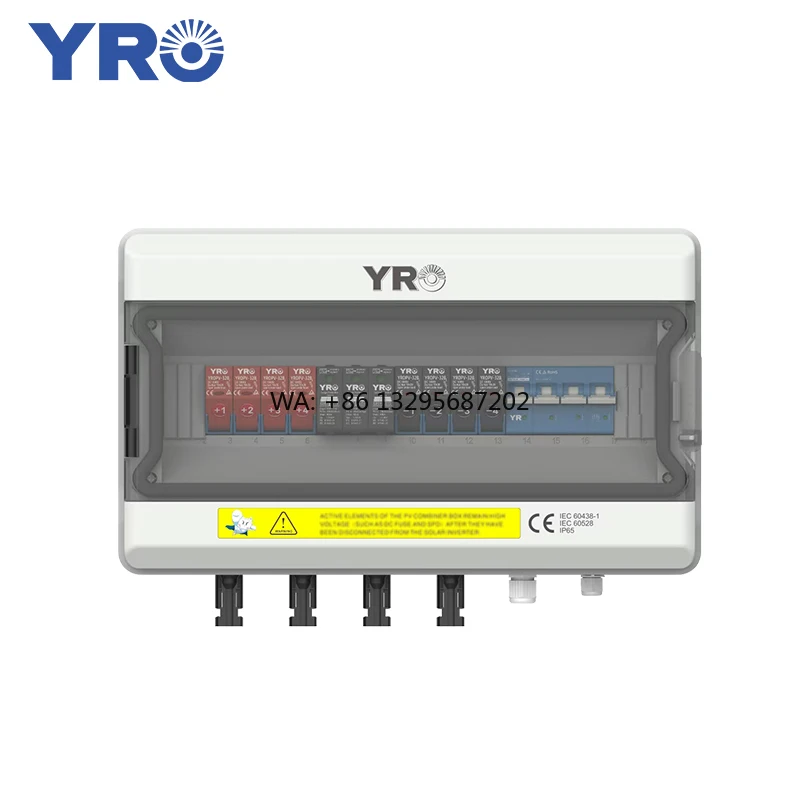 

YRO 4 in 1 Out 1200V PV DC Combiner Box Waterproof Dustproof Solar Array Combiner Box Kahong Pangkombinasyon