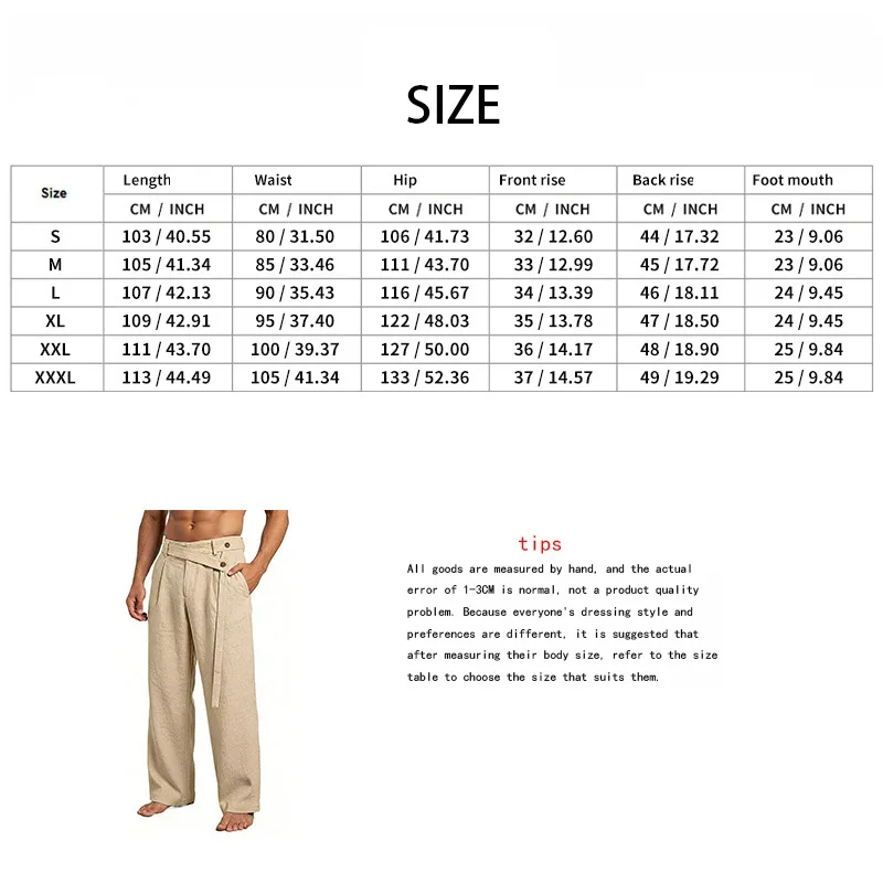 Grenzüberschreitende italienische Neapolitaner Gorger Old Money Style Herren Freizeithose aus Leinen im Commuter-Stil – Detail 1