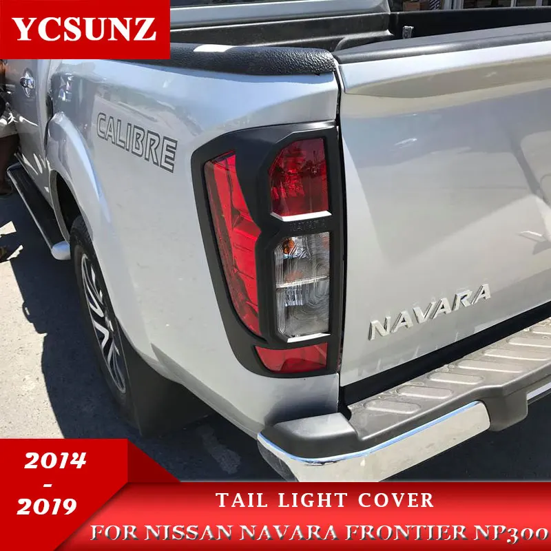 Embellecedor de luz trasera para Nissan Navara Np300 2014 2015 2016 2017 2018 2019, accesorios de recogida, cubierta de lámpara trasera para Nissan