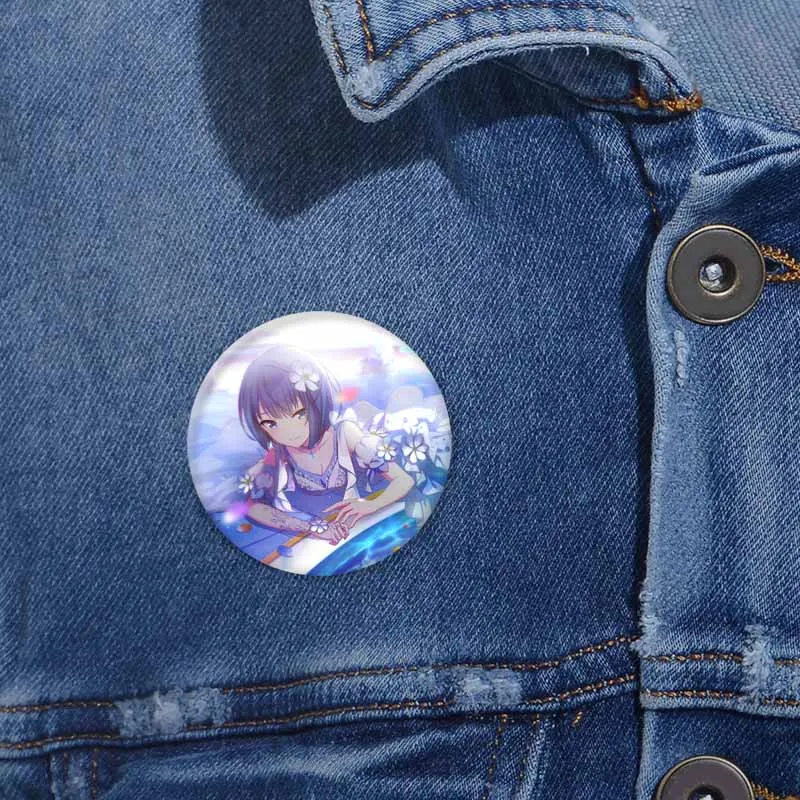 Game Project SEKAI Kiritani Haruka Lapel Pins Round Button Brooch Cartoon Badge Jewelry Accessories for Clothes Backpack Gifts