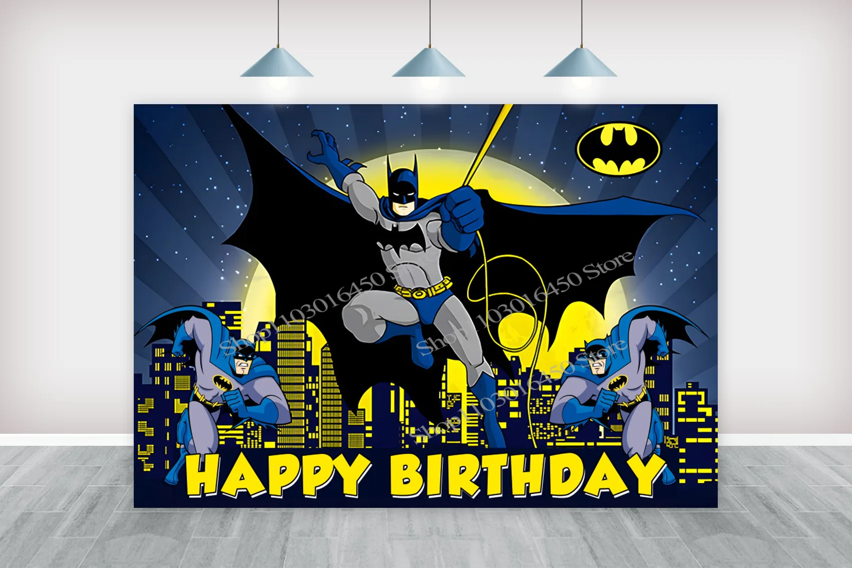 DC The Batman Custom Backdrop For Boys Birthday Party Kids Superhero Photography Background Photo Baby Shower Banner Decors