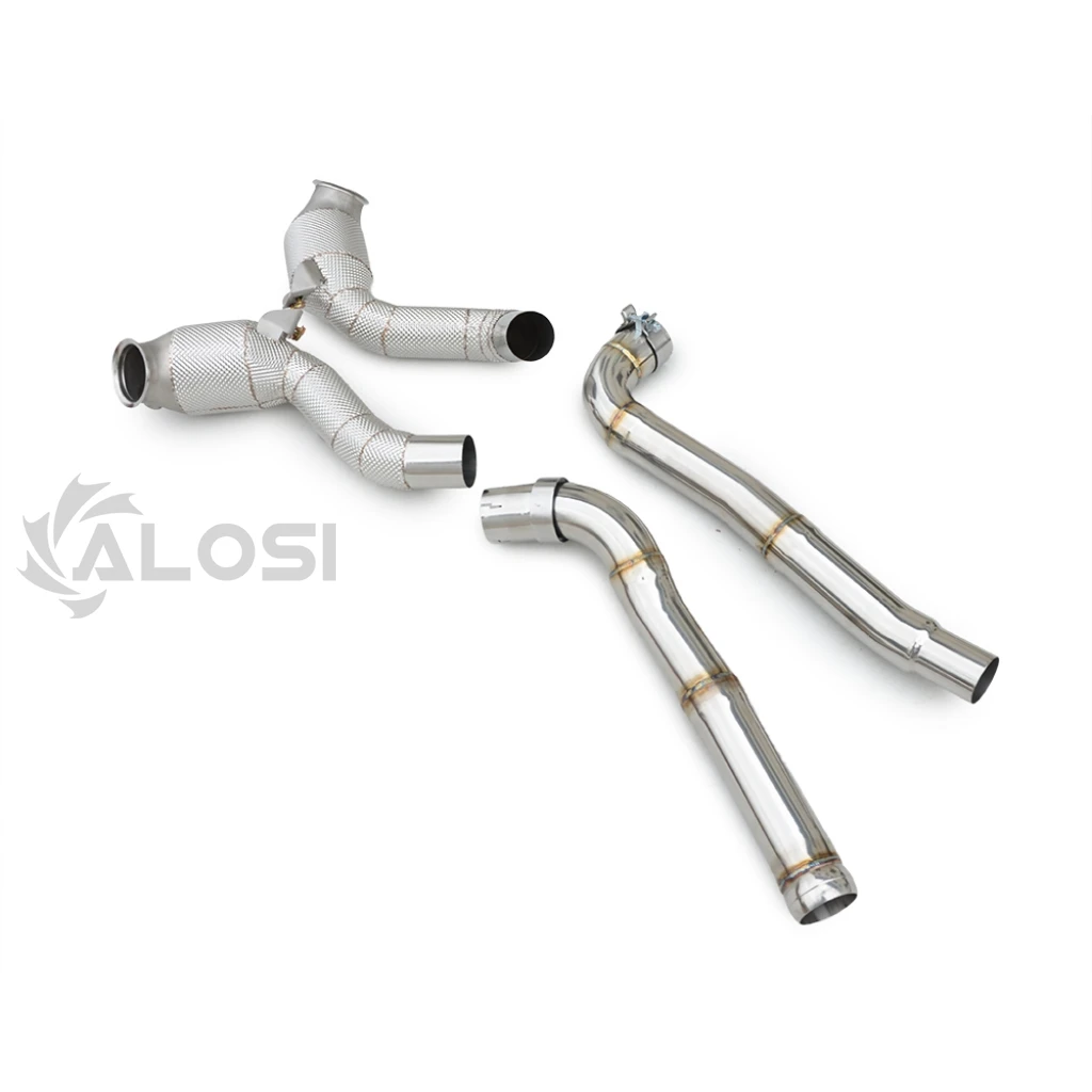 Stainless steel exhaust pipe head joint  for Mercedes AMG M178 C190 GT GTC GTS GTR High-performance exhaust front pipe
