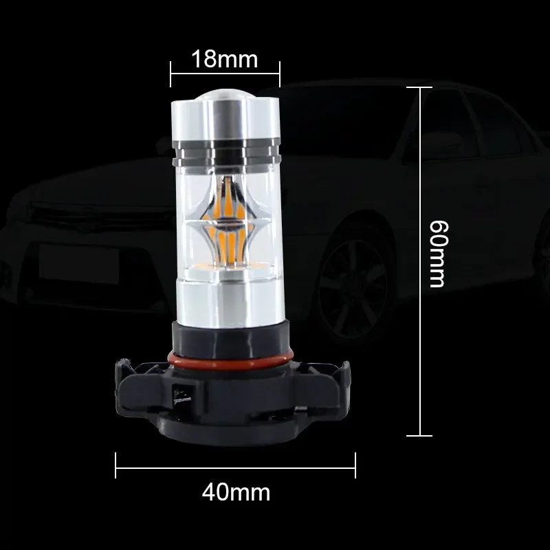 2x LED Light Bulbs 5202 H16(EU) PS19W PSX24W 2504 12276 White/Amber 12V Car Lamp Anti Fog Lights DRL For Dodge Durango 2011-2014