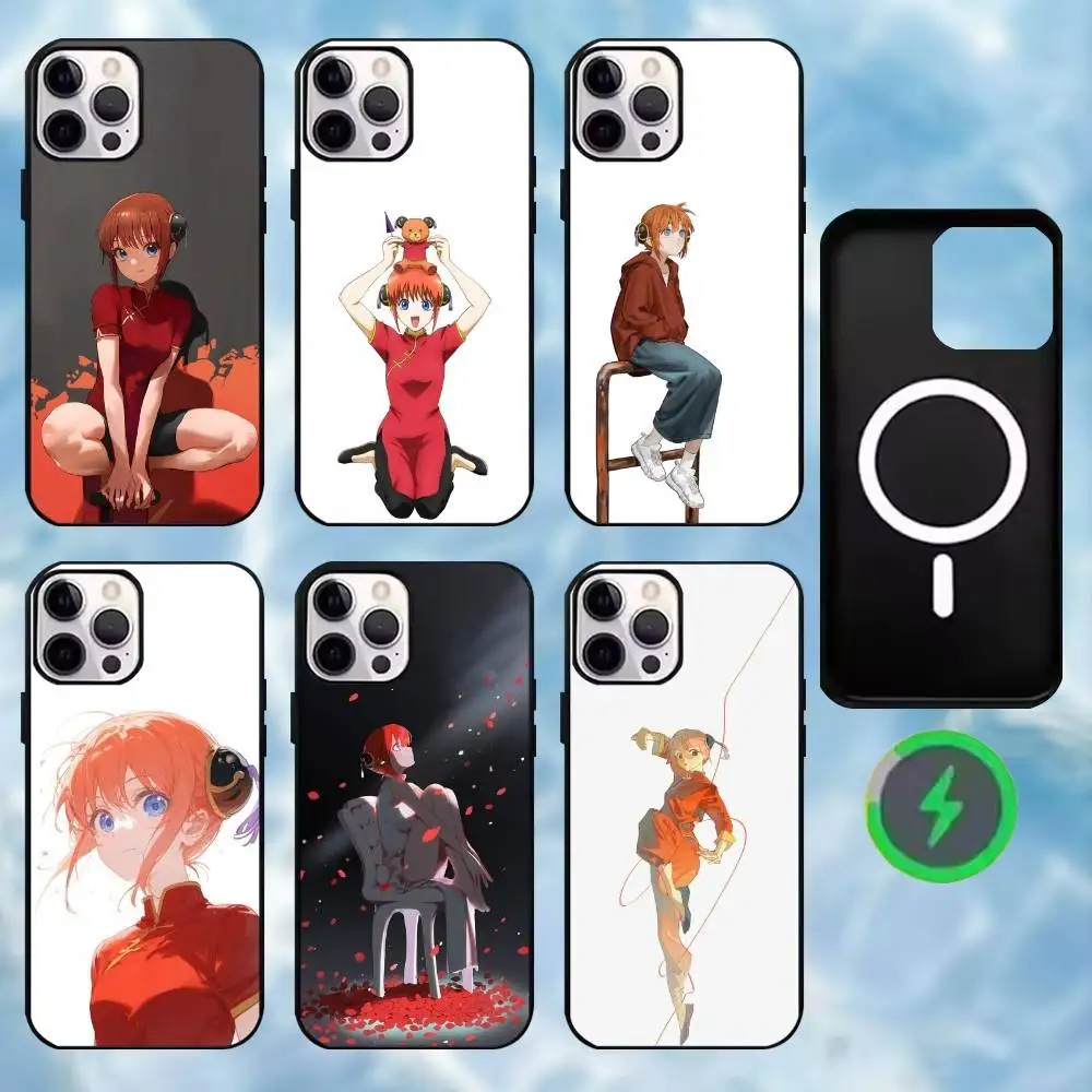 

G-Gintama Phone Case For iPhone17,16,15,14,13,12,11 Max Black Wireless Charging Protecitve Cover