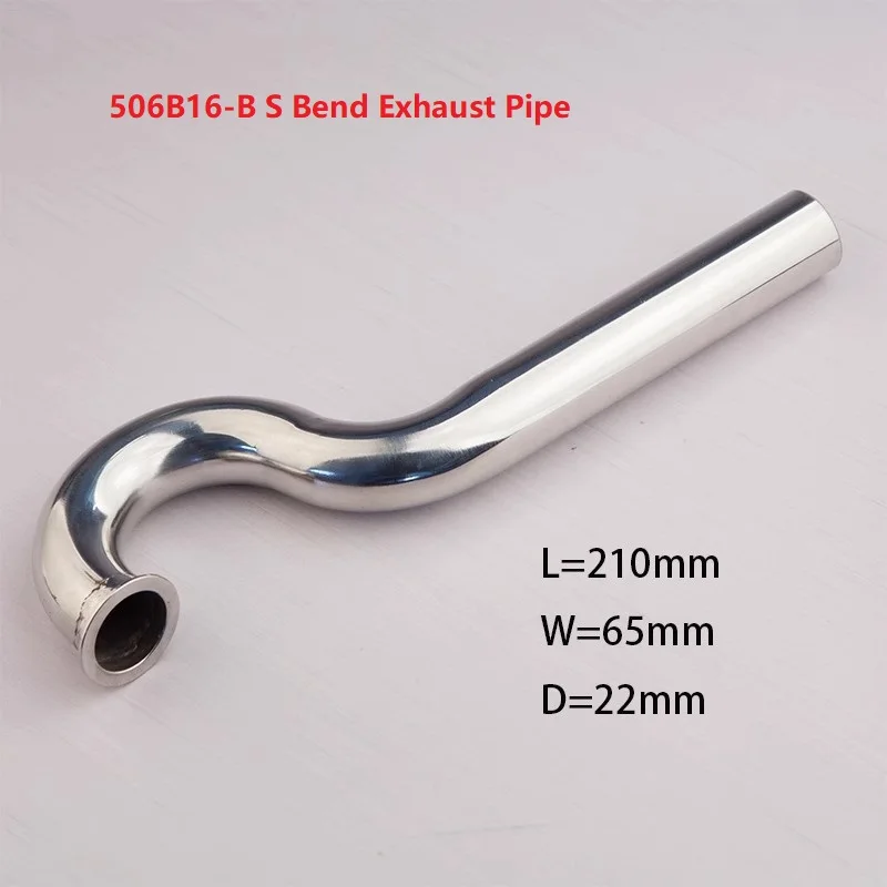 TFL stainless Steel S Super Bend Exhaust Pipe for 26cc-35CC gasoline Engine for RC Model Boat