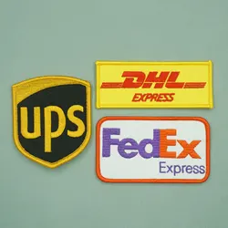 Express Company Badge Embroidered Patches  Armband Backpack Badge with Hook Backing for Clothing