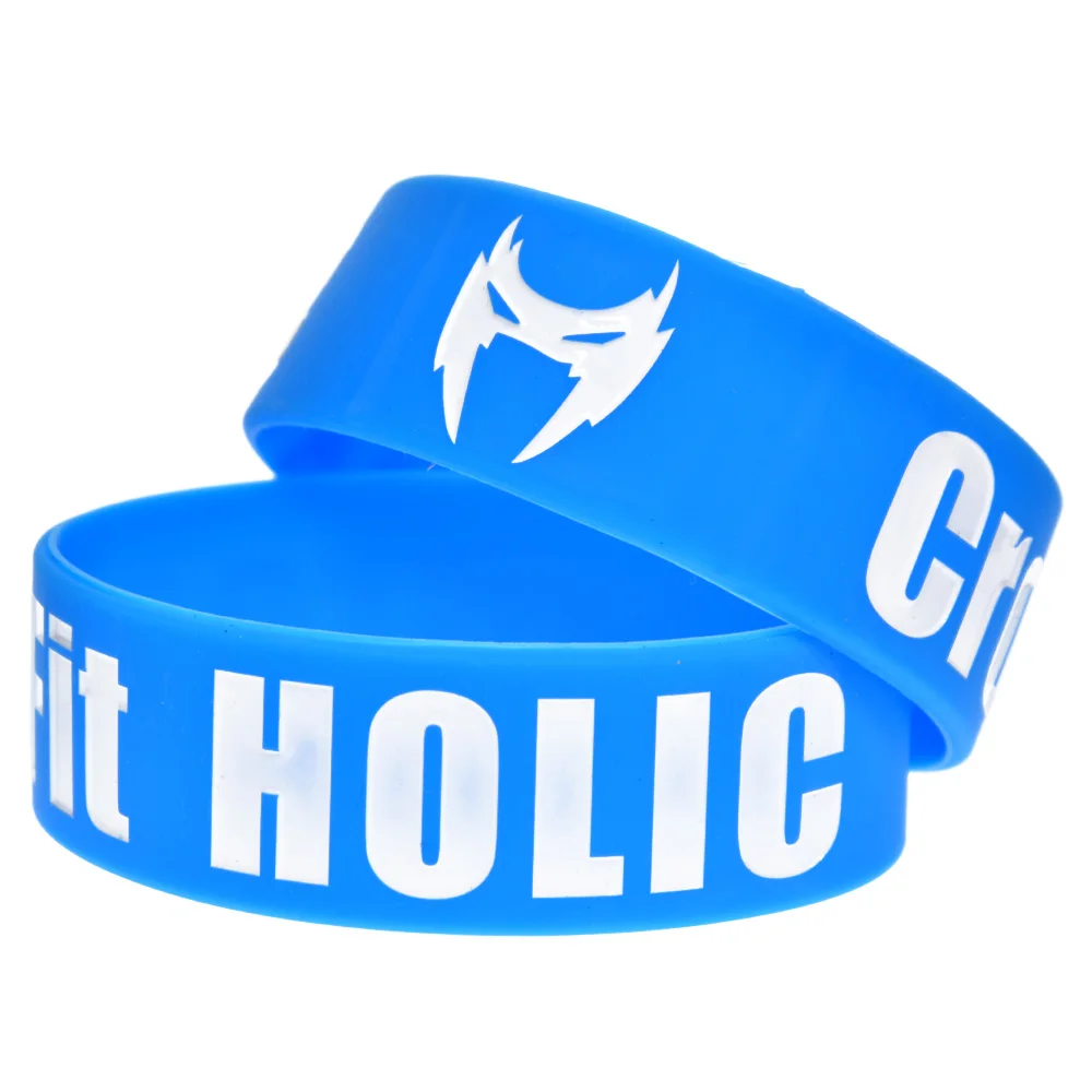 1 PC Crossfit Holic Silicone Bracelet One Inch Wide Sport Bangle