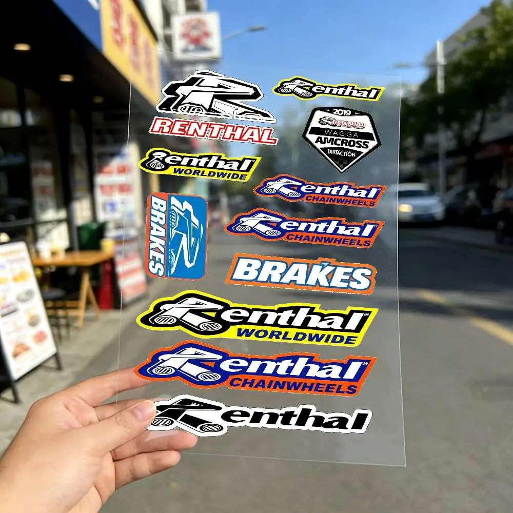 For RENTHAL Motorcycle Reflective Stickers Waterproof Decals For Helmet Scooter Fuel Tank Toolbox Racing