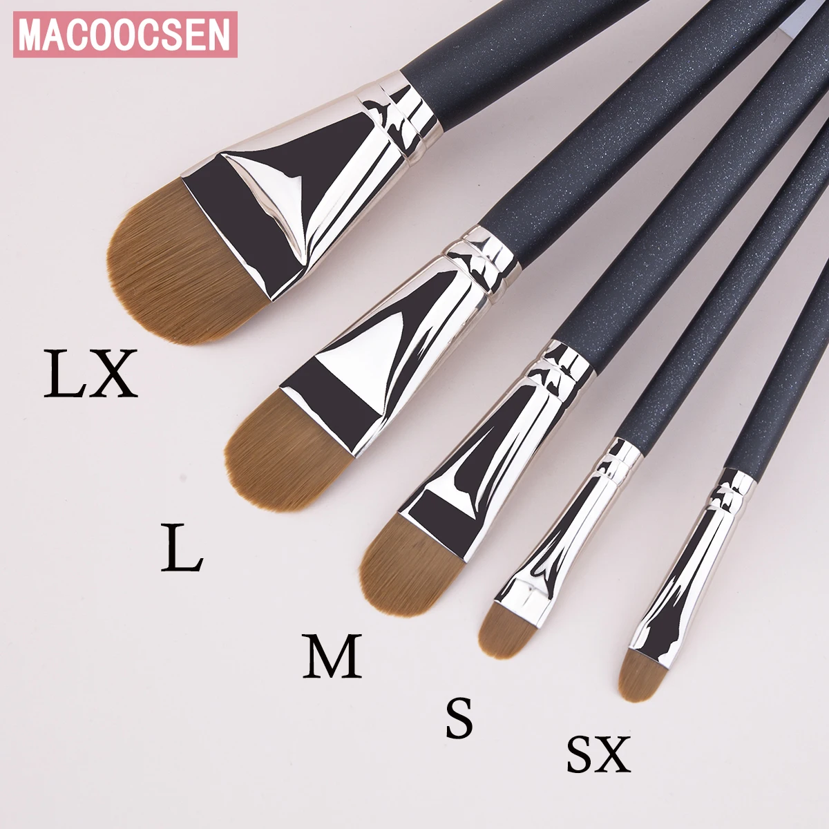 5 PCS Ultra-thin Liquid Foundation Concealer Makeup Brushes 5 Types Sizes Contour Foundation Cream Concealer Make-up Tool