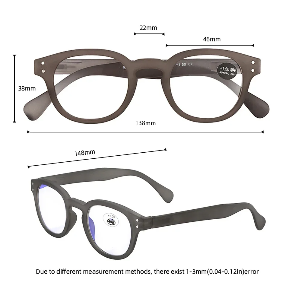 Meeshow Reading Glasses Round Men Women Eye Glasses Retro Europe Style French Presbyopia stylish reader +175 1513