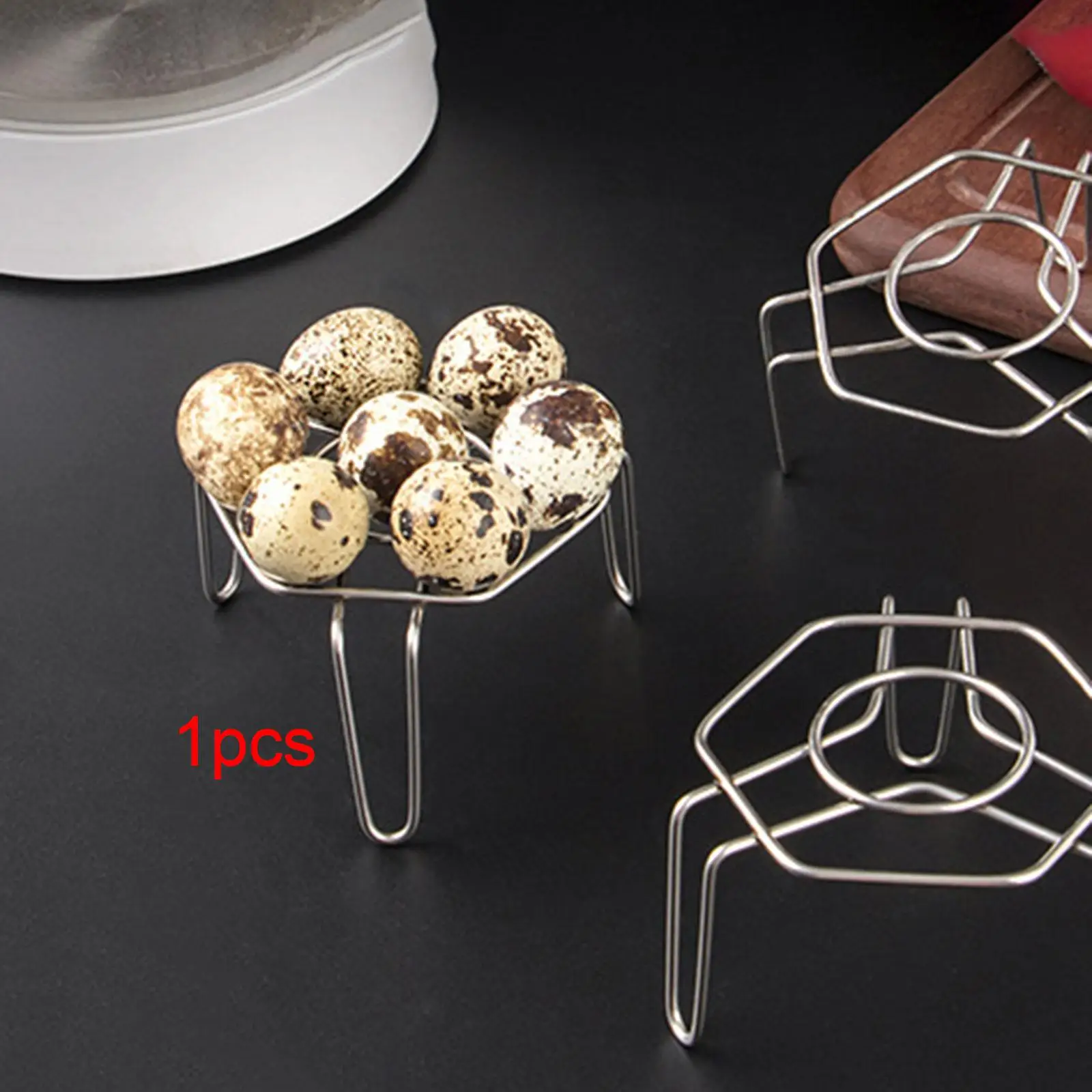 Mini Hexagonal Steamer Rack 304 Stainless Steel U Feet Stand Small Pot Steaming Tray for Quail Eggs