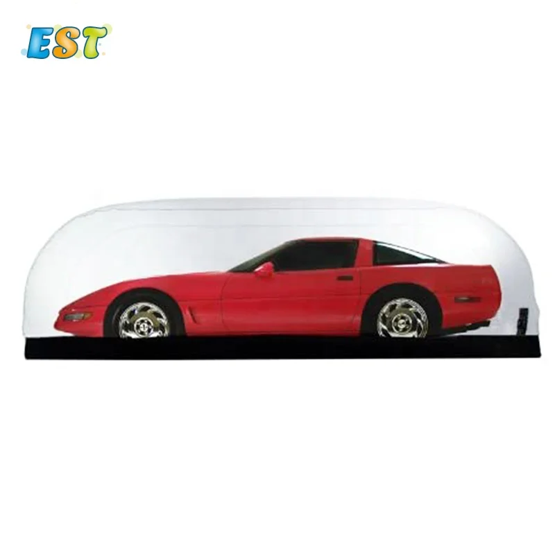 Most Popular OEM Custom Strong Fan Portable Storage Outdoor Inflatable Car Cover Capsule With Frame For Car