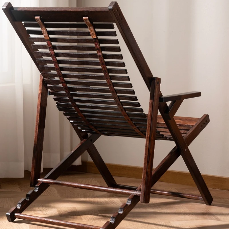 

Stable Installation-free recliner folding lunch break Sitting and reclining Bamboo sleeper chair Strong and durable Lazy balcony