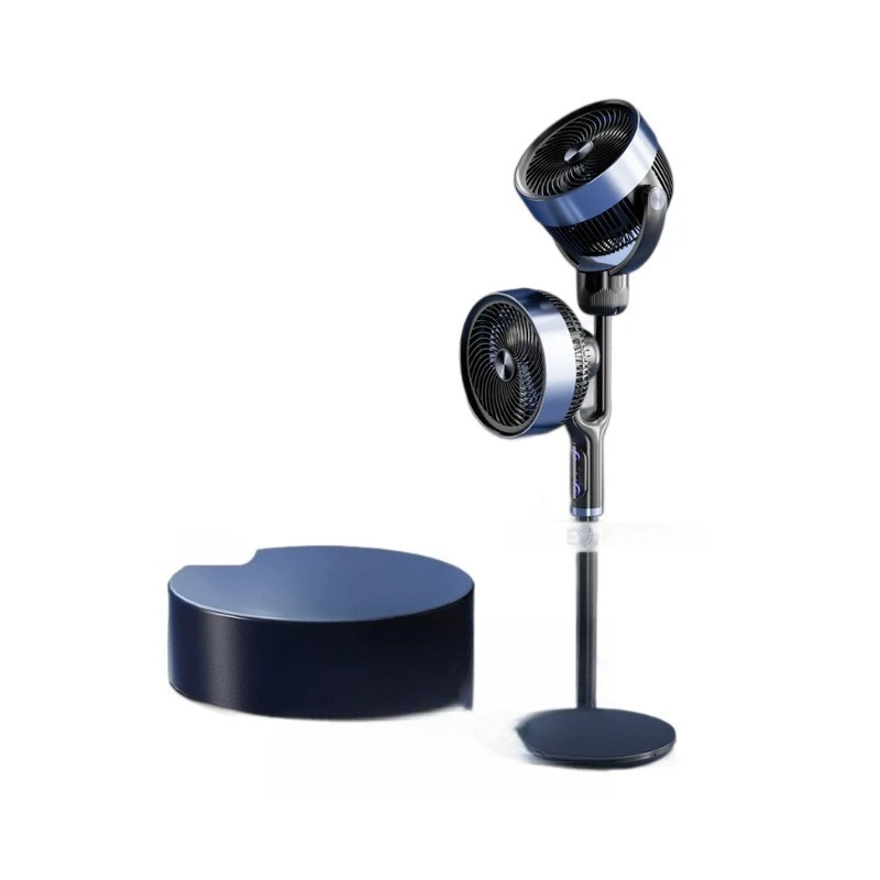 

New electric fan double head intelligent voice control circulating fan multi-gear touch screen air purification fan